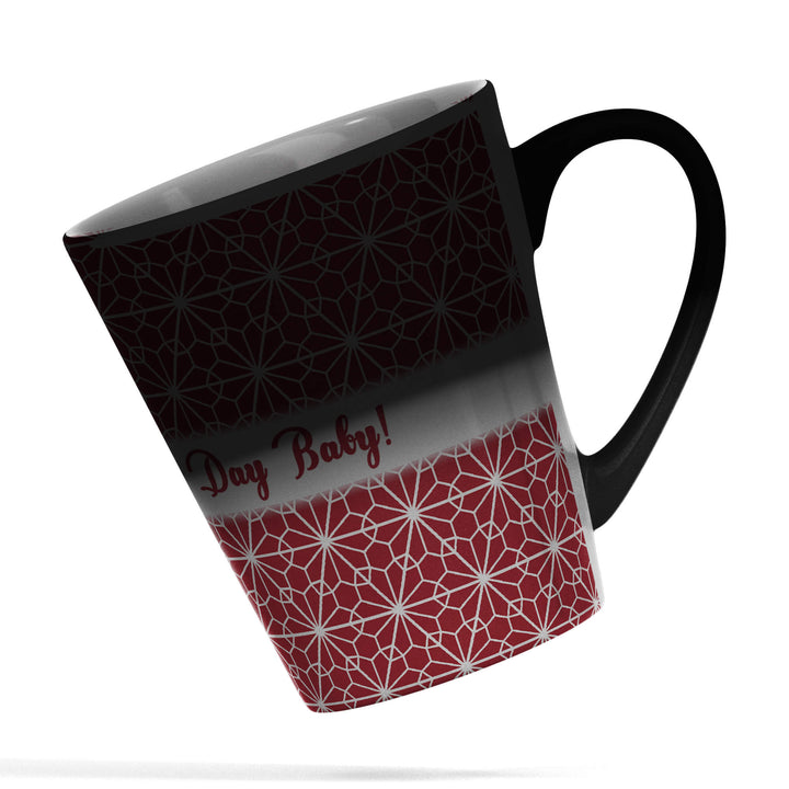 Red Flower Pattern Text Magic Latte Mug