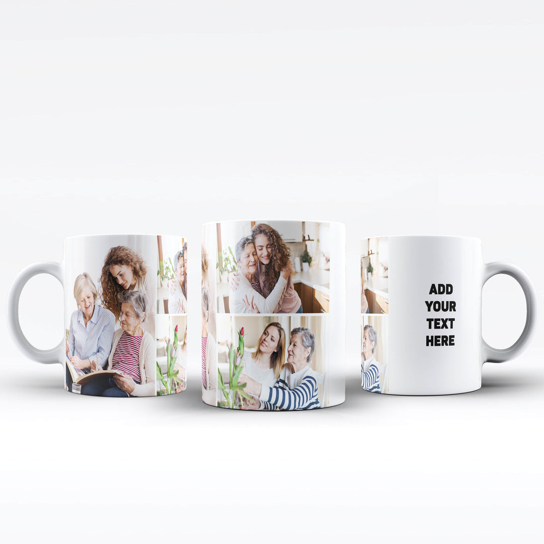 3 Photo Collage  & Text Mug