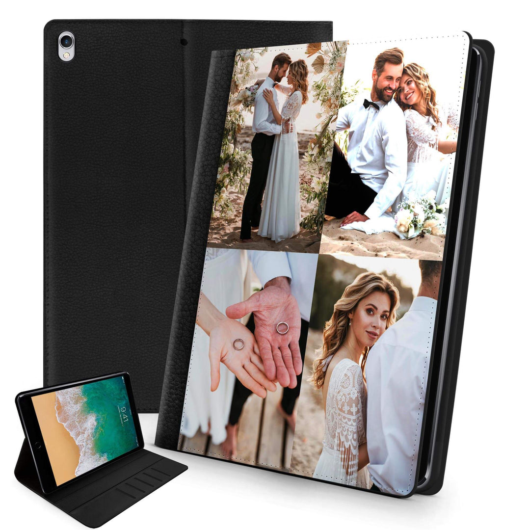 4 Photo Collage iPad Leather Case