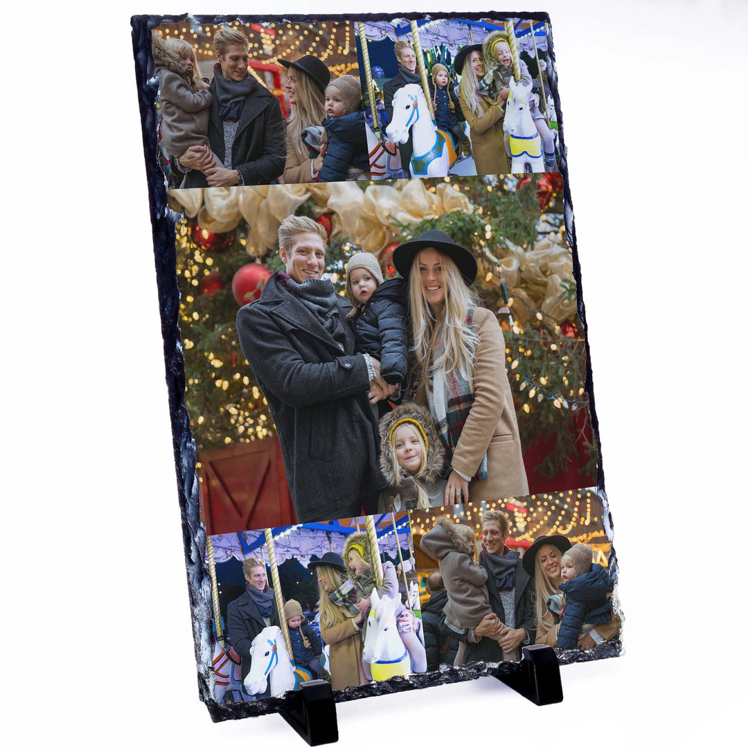 Large Rock Photo Slate - 5 Photo Collage