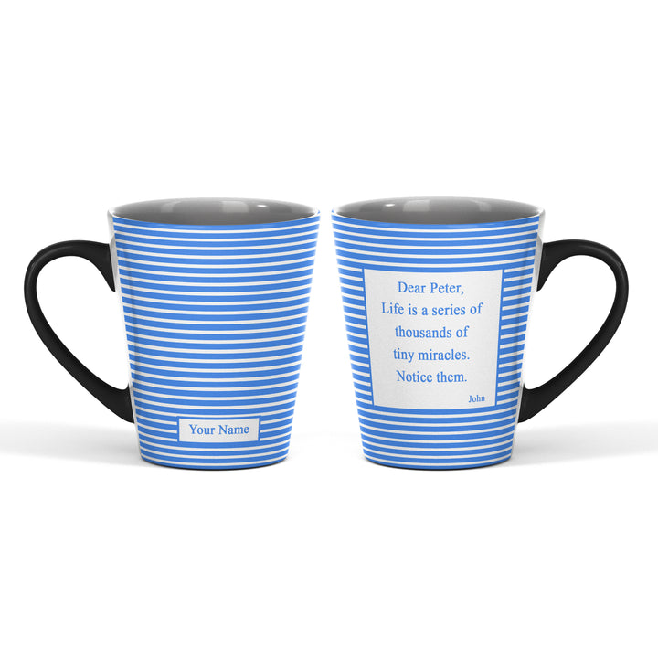 Stripes Pattern Name  And Text Magic Latte Mug