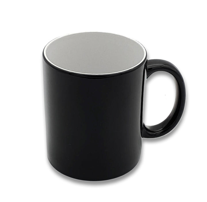 Seamless Photo & Text Red Black Magic Mugs