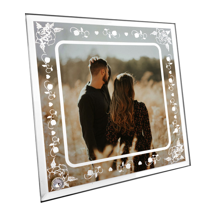 Floral Glass Photo Frame 20x20