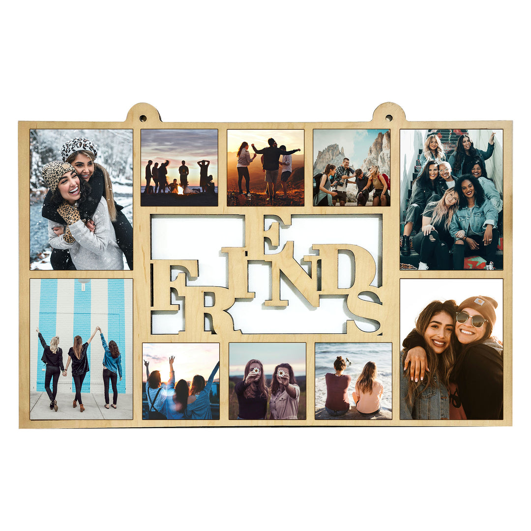 Friends Wooden Wall 10 photo frame