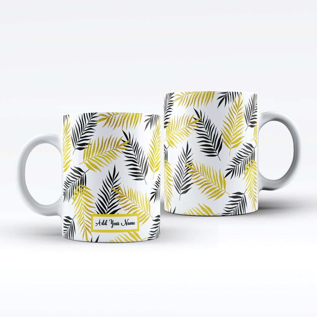 Personalised Tropical Forest Name  Mug - 3 colors