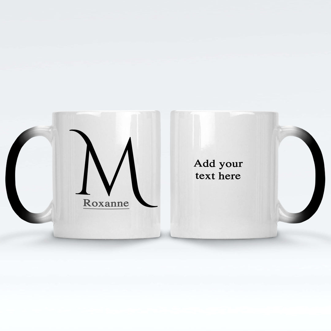 Initial, Name and text Red/Black Magic Mug