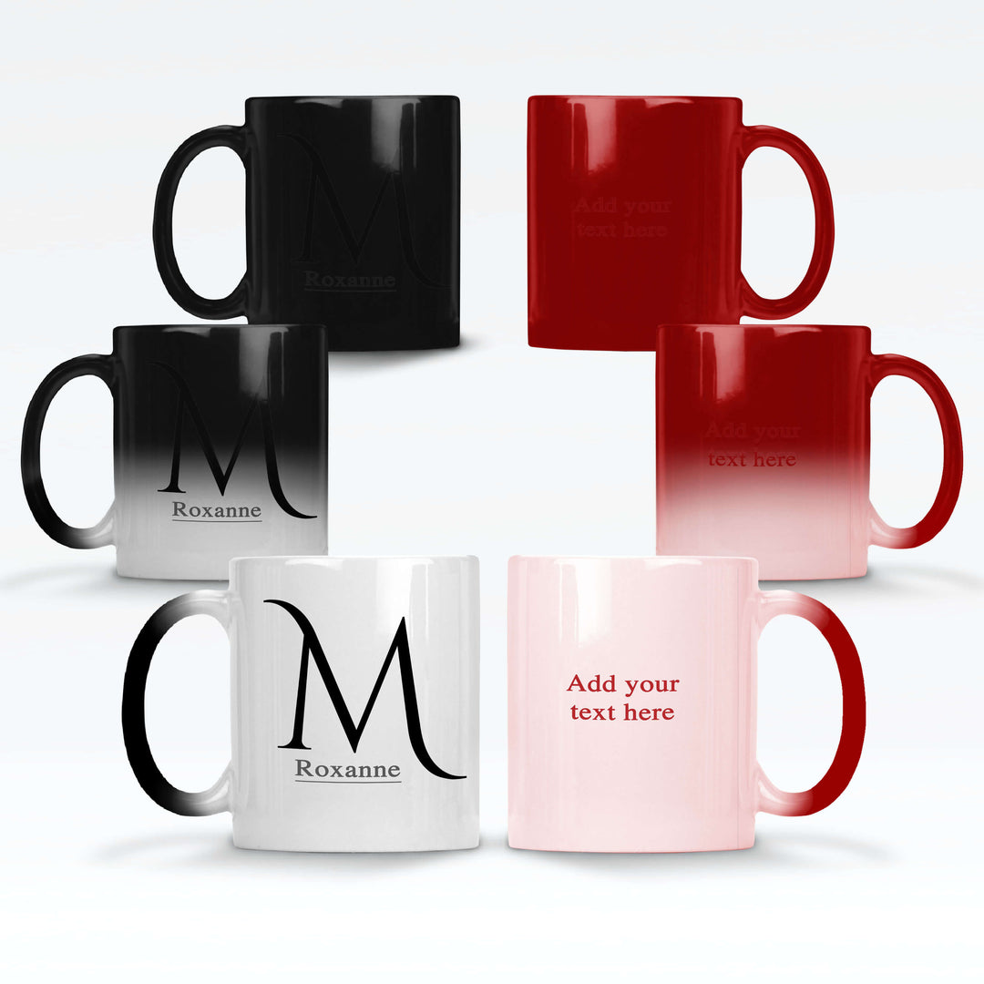 Initial, Name and text Red/Black Magic Mug