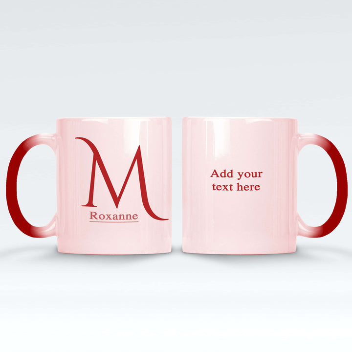 Initial, Name and text Red/Black Magic Mug