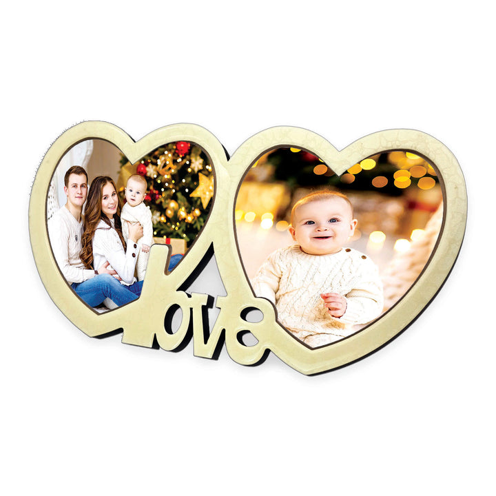 Love Glossy Wood Photo Frame