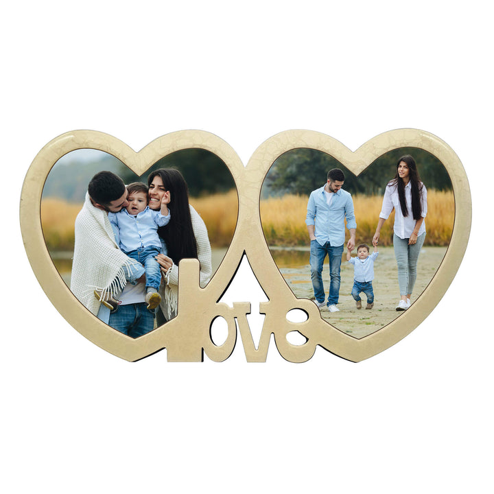 Love Glossy Wood Photo Frame