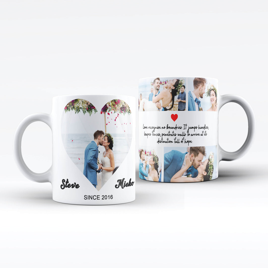 Mark The Date collage and text Mug