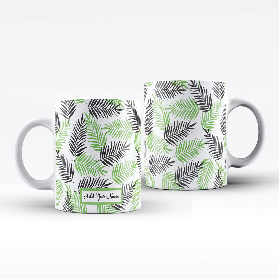 Personalised Tropical Forest Name  Mug - 3 colors