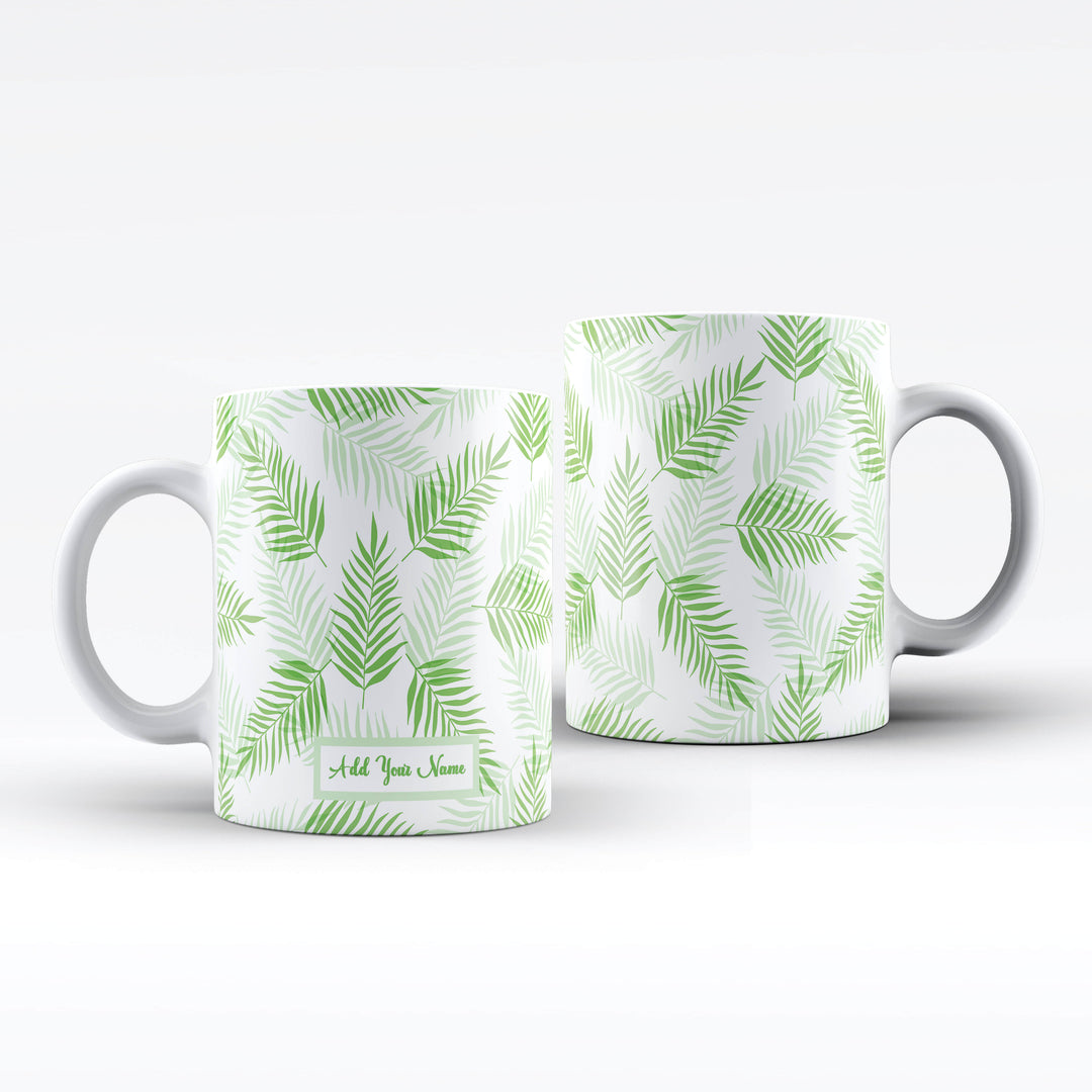 Personalised Tropical Forest Name  Mug - 3 colors