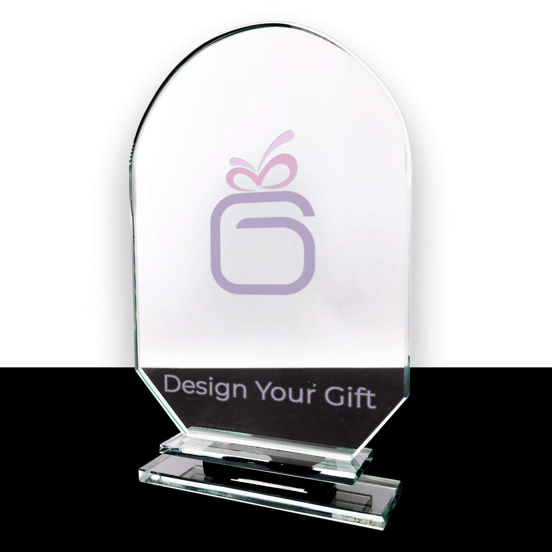 Personalised Crystal Shield - oval shape