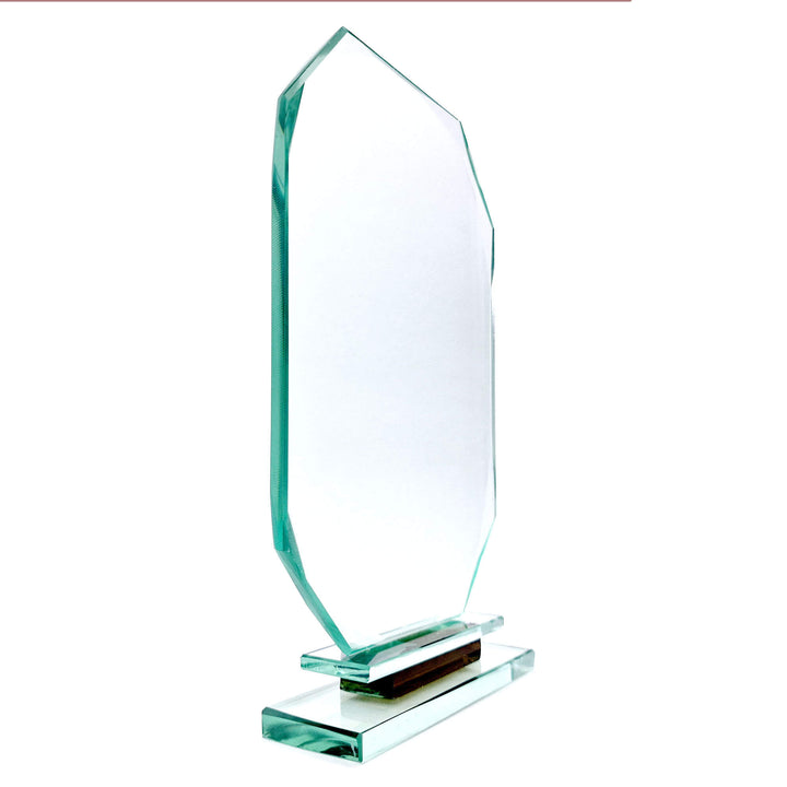 Personalised Crystal Shield - rectangular octagon shape