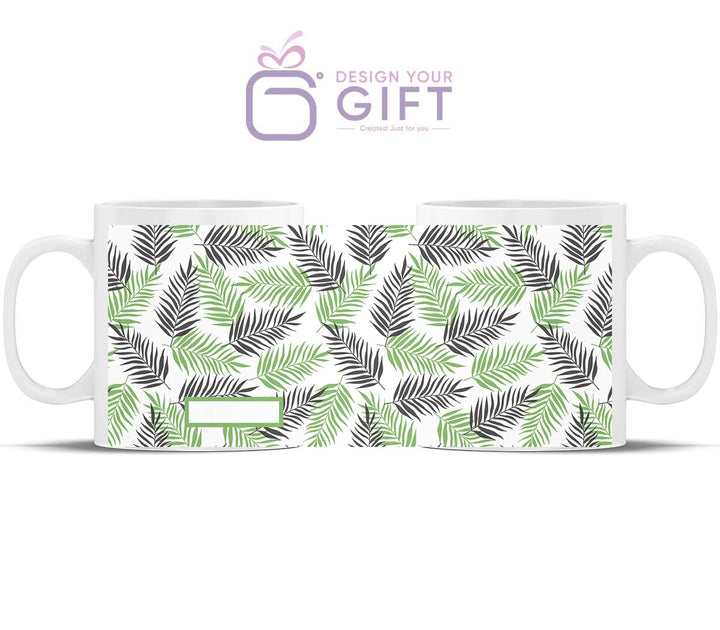 Personalised Tropical Forest Name  Mug - 3 colors