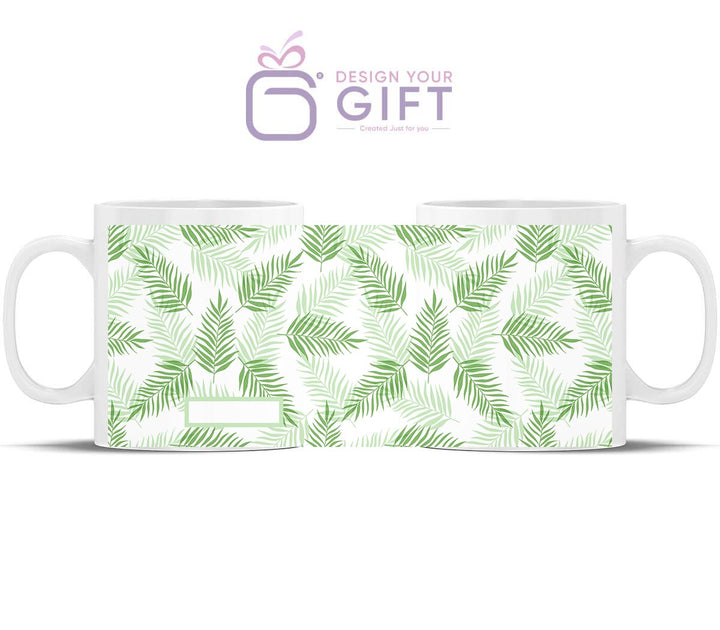 Personalised Tropical Forest Name  Mug - 3 colors