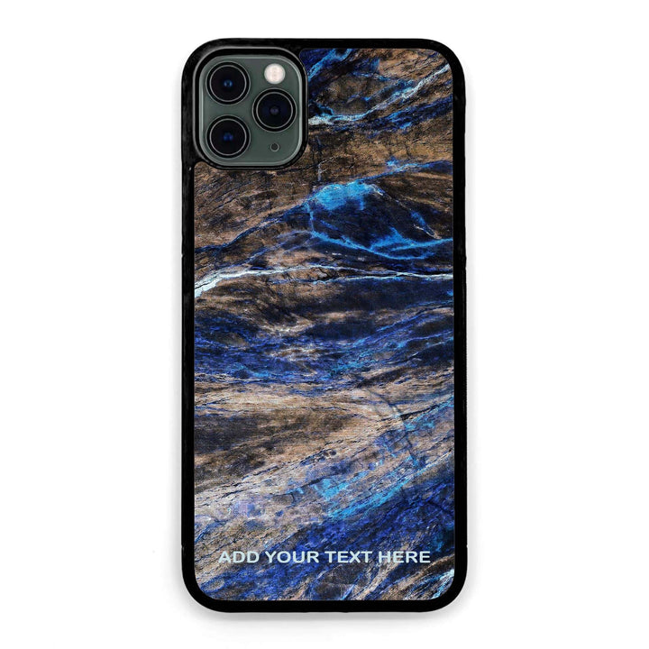 Personalised iPhone Black Rubber Case - Earth Marble