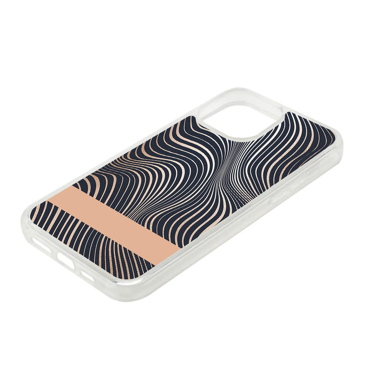 Personalised iPhone Clear Silicone Case - 3D Waves