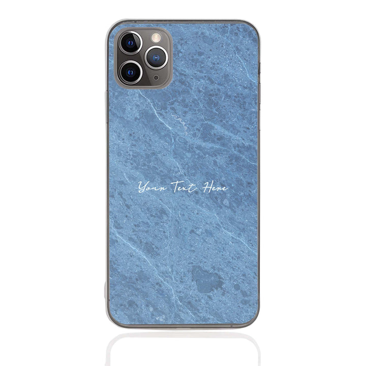 Personalised iPhone Clear Silicone Case - Leather