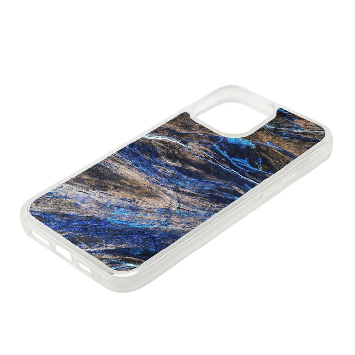 Personalised iPhone Clear Silicone Case - Earthy Marble