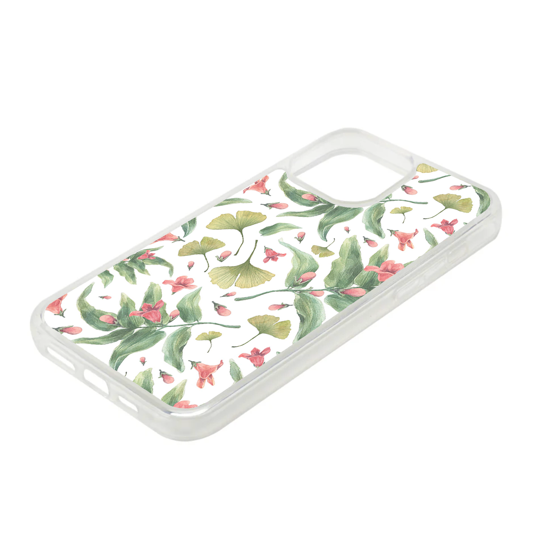 Personalised iPhone Clear Silicone Case - Floral