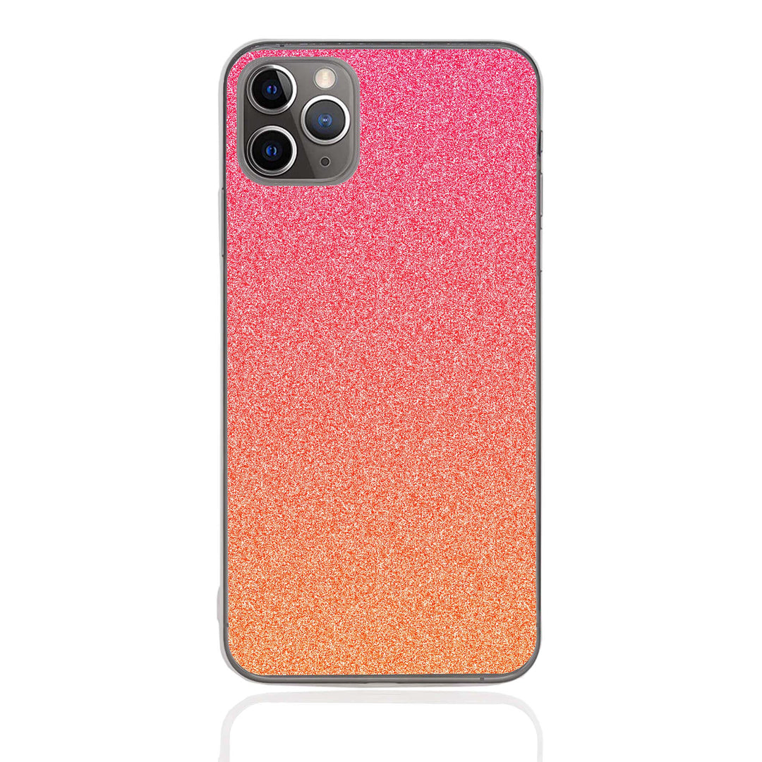 Floral Initial & Name iPhone Clear Silicone Case - Glitter