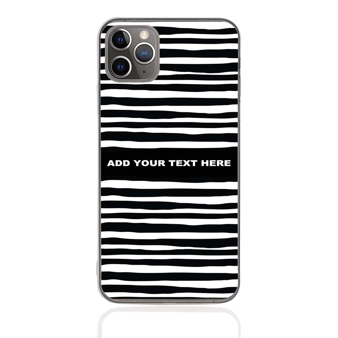 Personalised iPhone Clear Silicone Case - Zebra