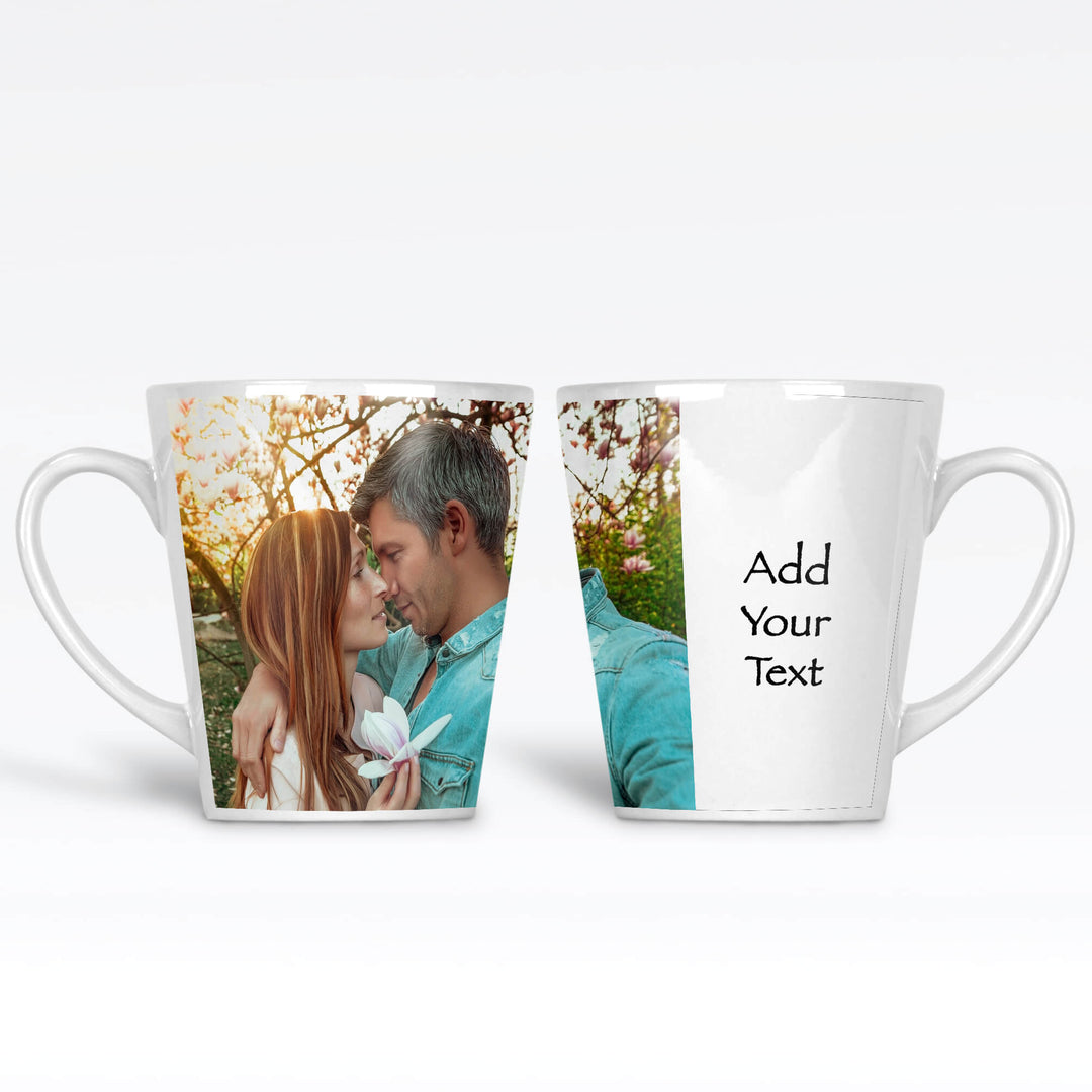 Photo & Text Custom Latte Mug