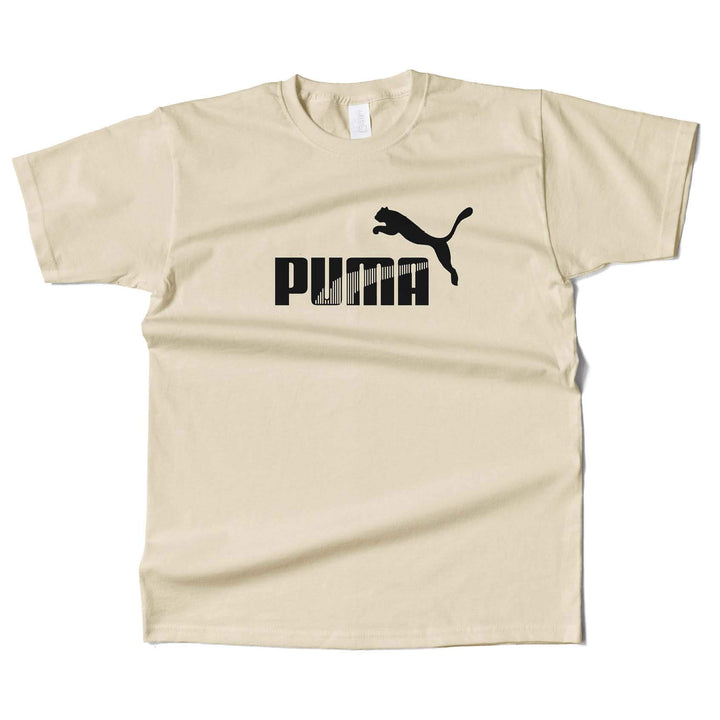 Puma Black & White Printed T-Shirt