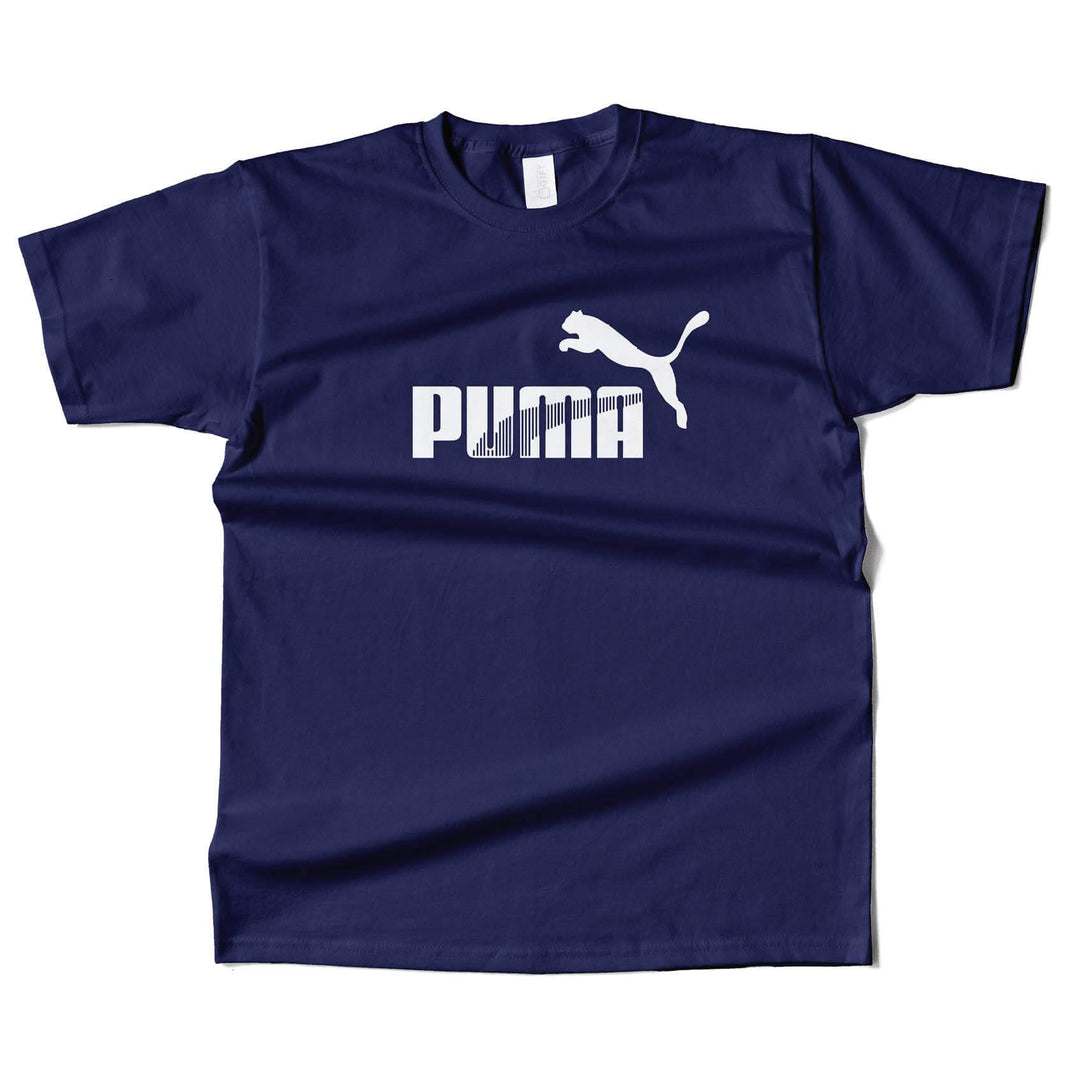 Puma Black & White Printed T-Shirt