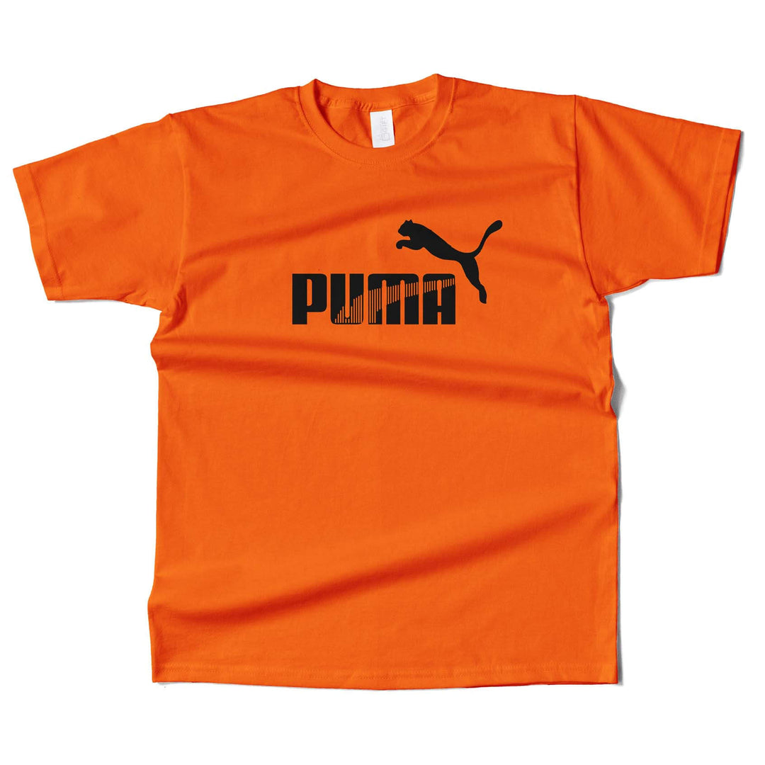 Puma Black & White Printed T-Shirt