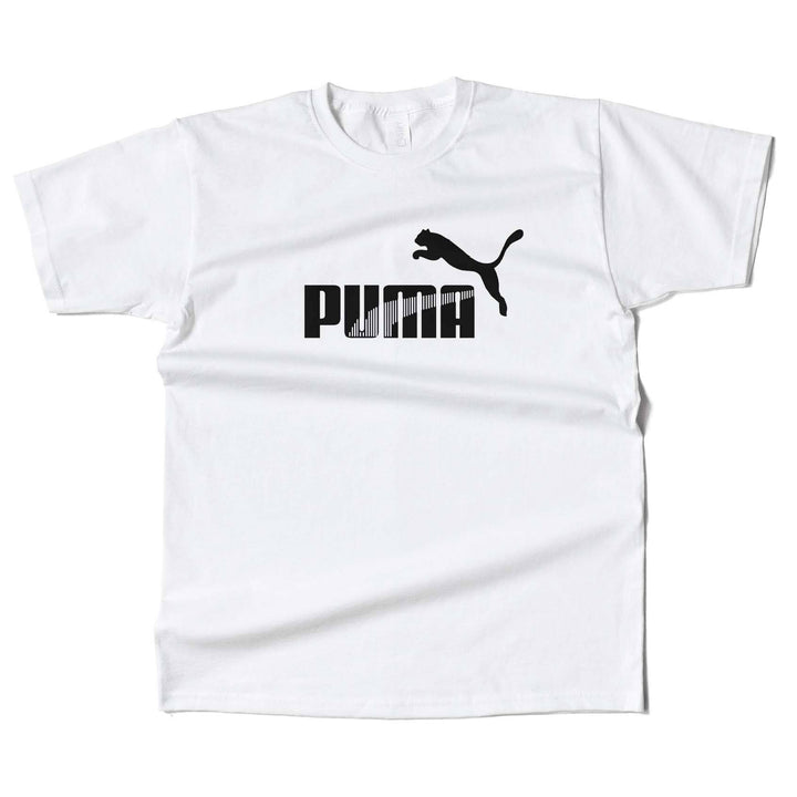 Puma Black & White Printed T-Shirt