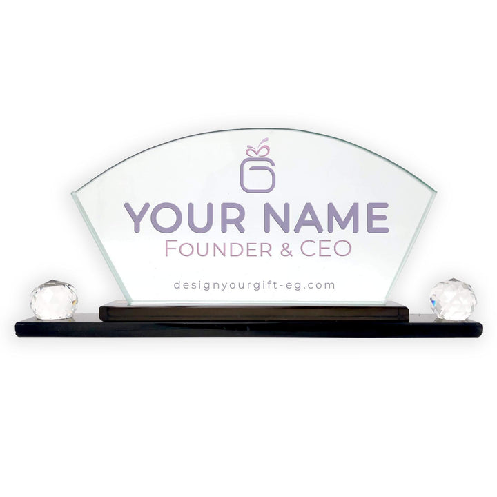 Ray Crystal Desk Name Plate