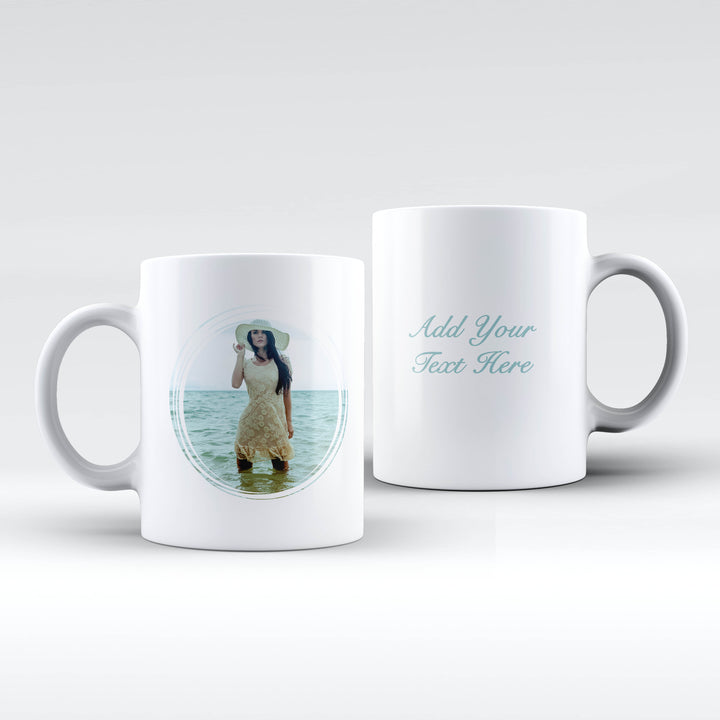 Seamless Photo & Text White Mug