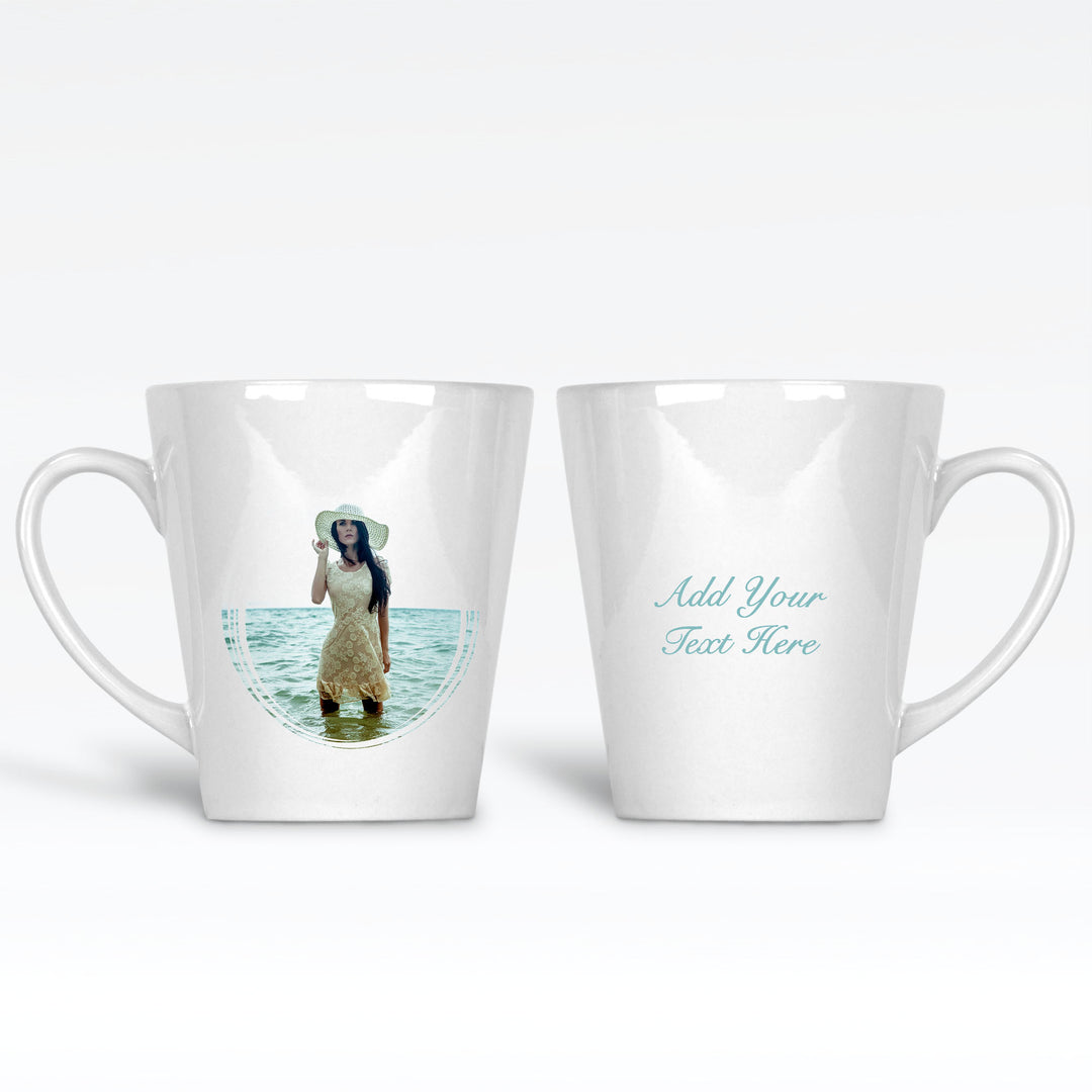 Seamless Photo & Text Latte Mug