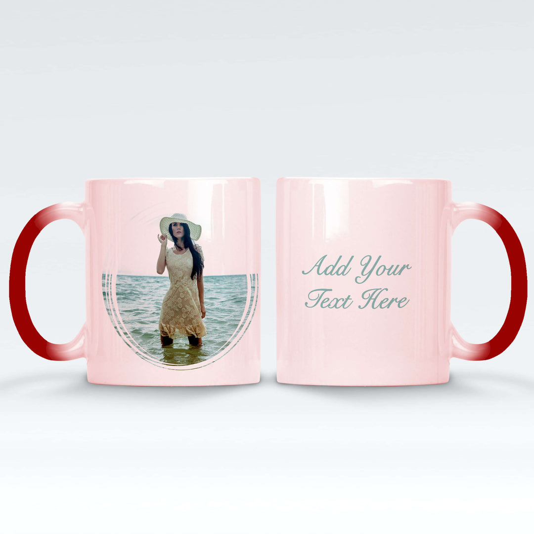 Seamless Photo & Text Red Black Magic Mugs