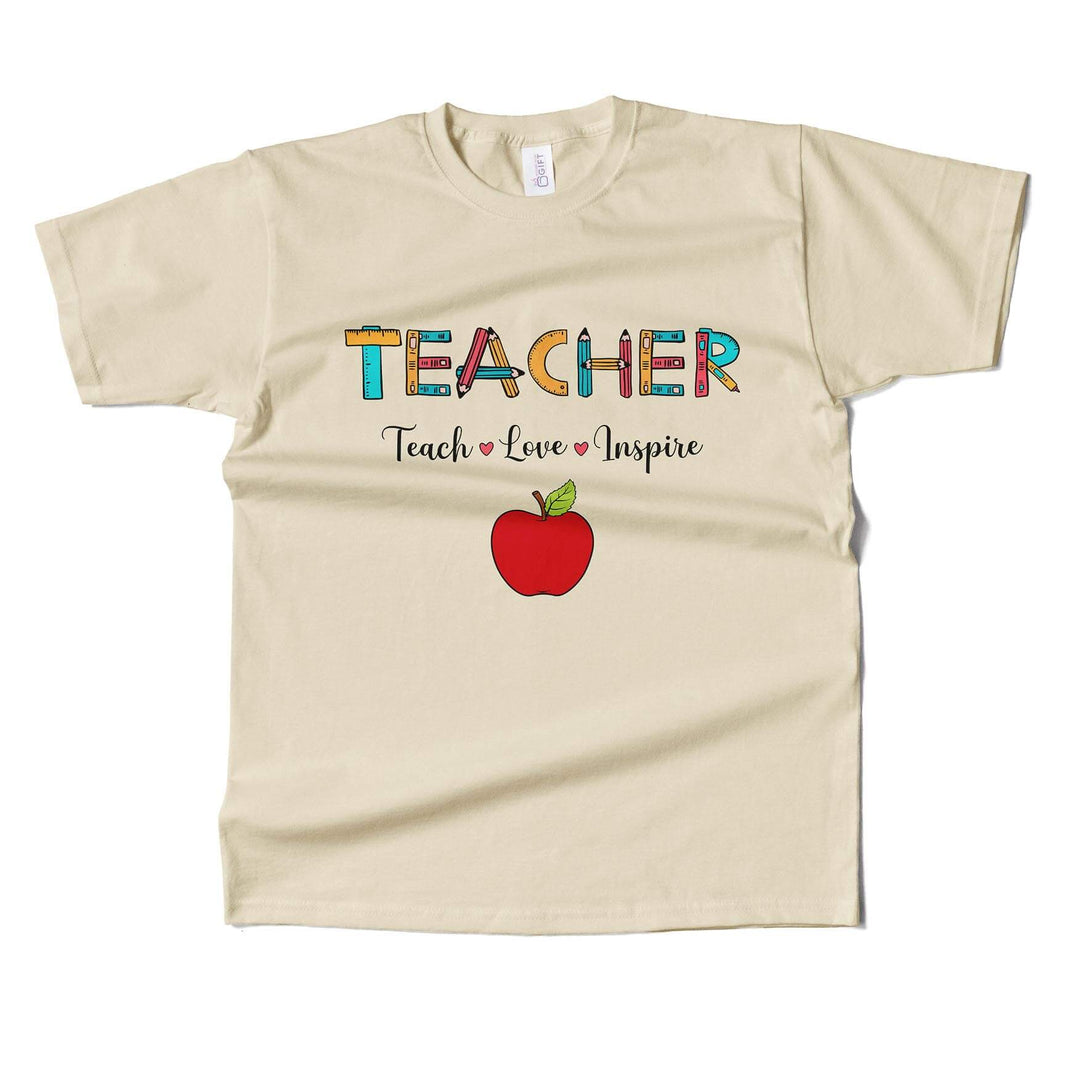 Teacher Teach Love Inspire T-shirt