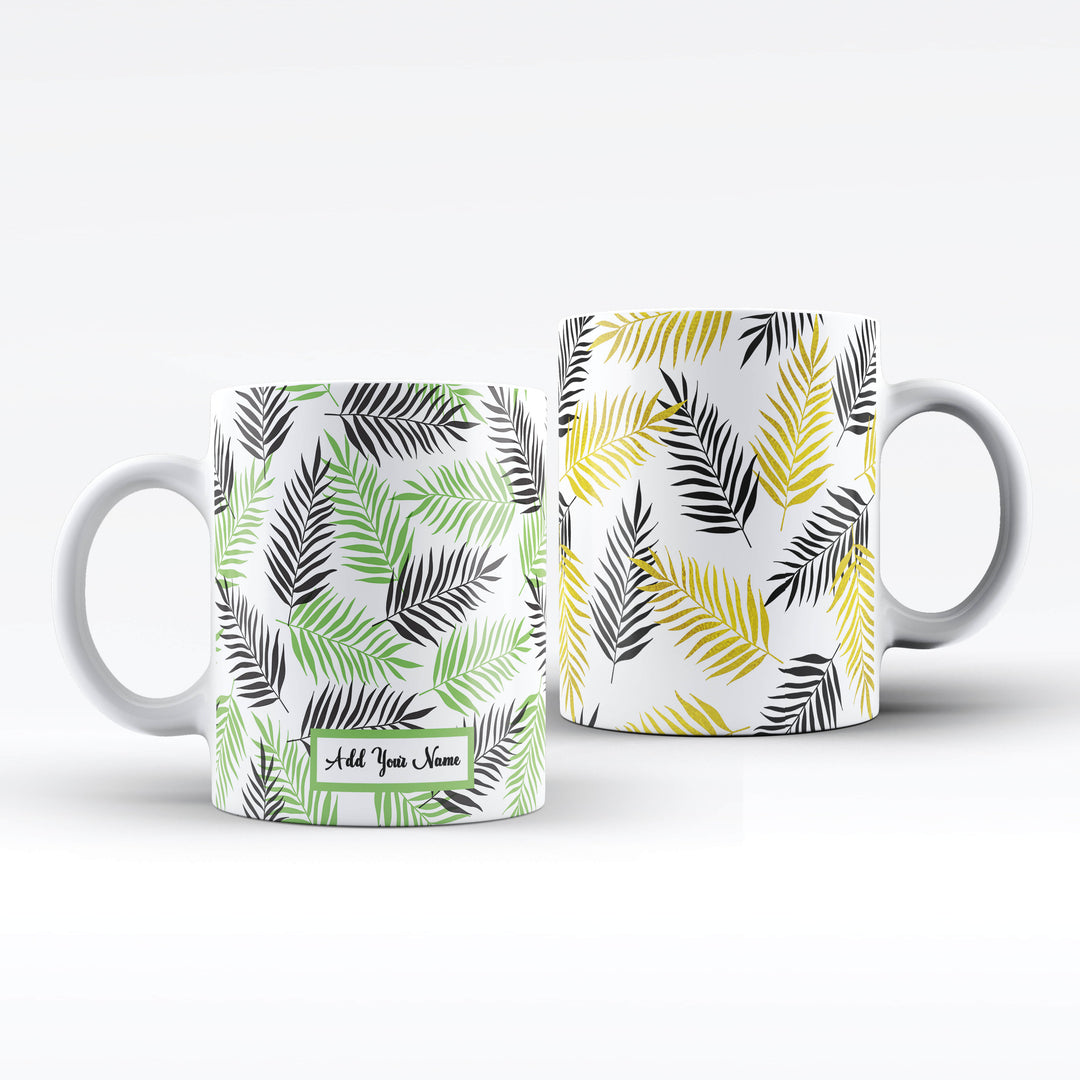 Personalised Tropical Forest Name  Mug - 3 colors