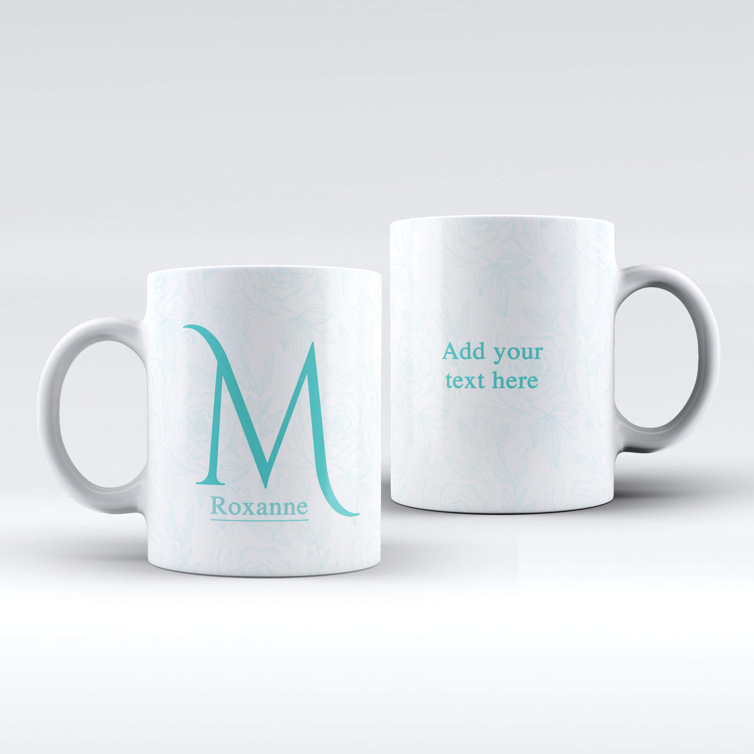 Initial, Name and text Mug - 4 colors