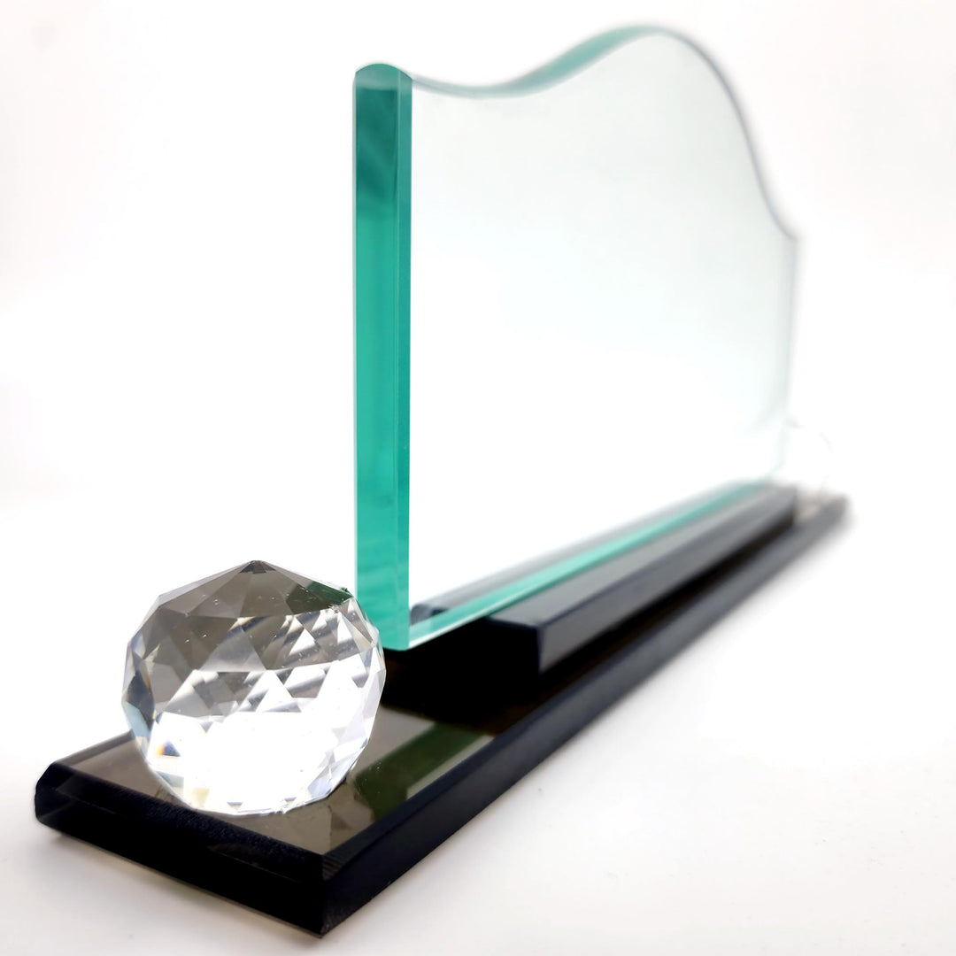 Wave Crystal Desk Name Plate