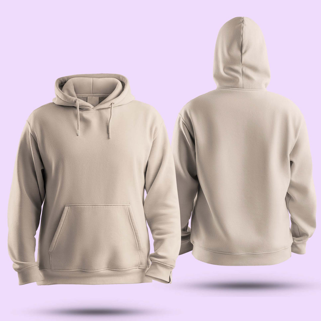 Geometric Design Beige Hoodie