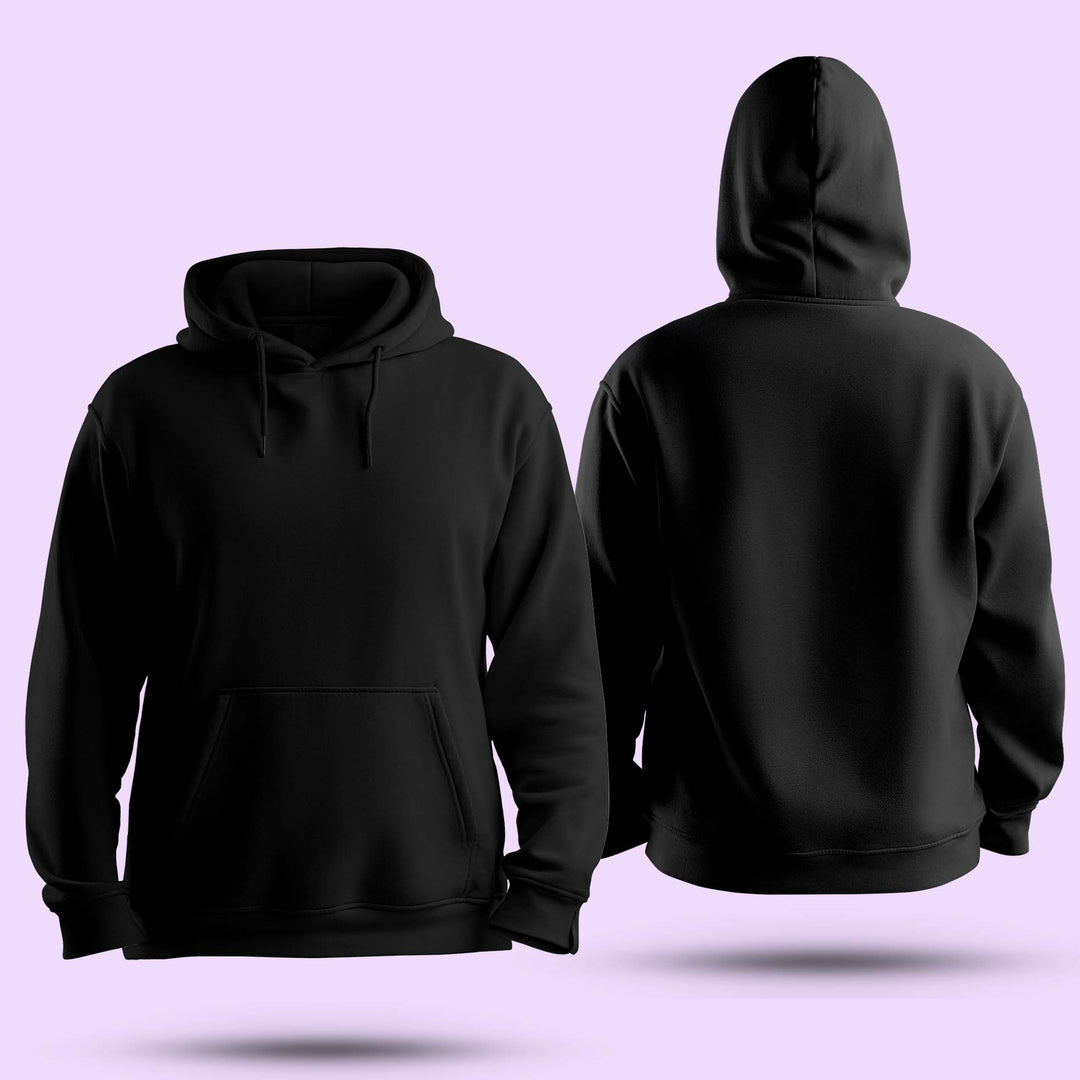 Geometric Design Black Hoodie