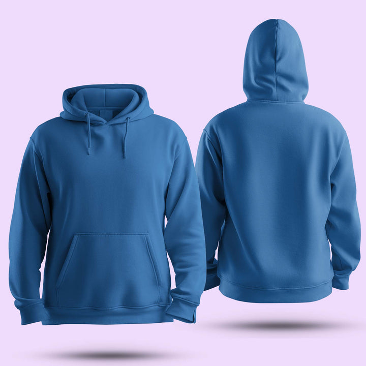 Geometric Design Blue Hoodie