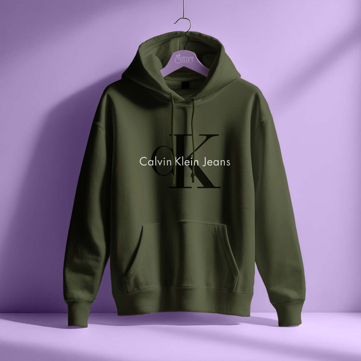 Printed Brands Olive Green Hoodie