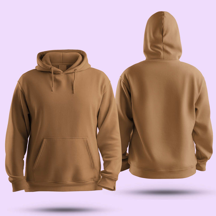 Geometric Design Brown Hoodie