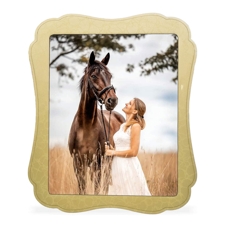 curved edges Portrait Large Glossy Wood Photo Frame