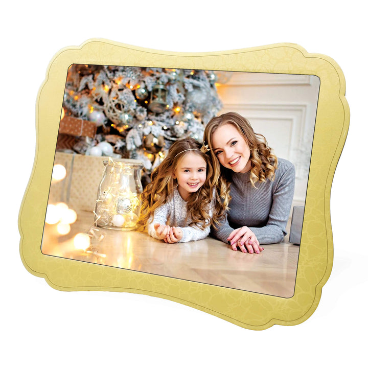 curved edges Portrait Large Glossy Wood Photo Frame