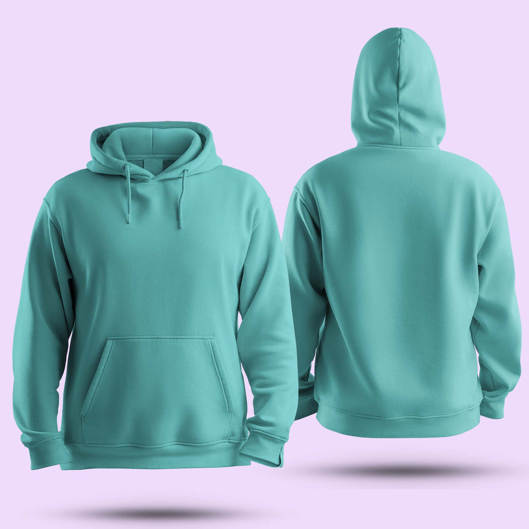 Geometric Design Turquoise Hoodie