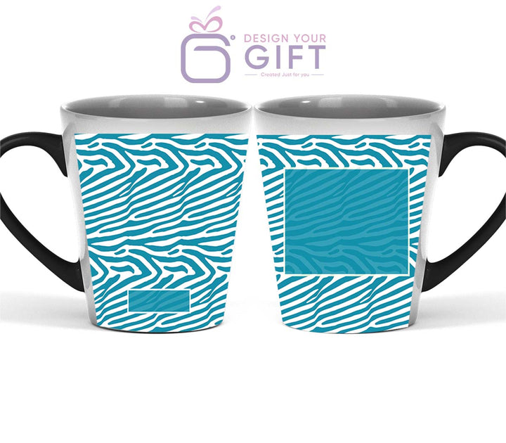 Zebra Name and text Magic Latte Mug